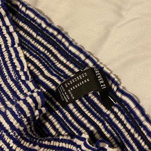 Blue and White Tube Top